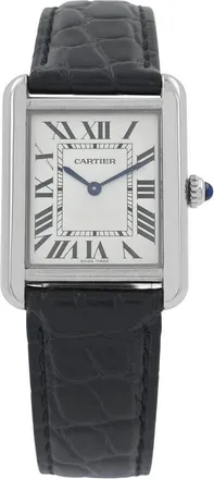 Cartier Pre-owned Cartier Tank Solo Silvered Light Opaline Dial Ladies Watch WSTA0030