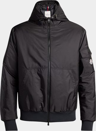 Moncler Mens Poiliot Hooded Nylon Down Jacket