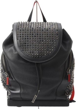 Christian Louboutin Black Leather Backpack (Pre-Owned)