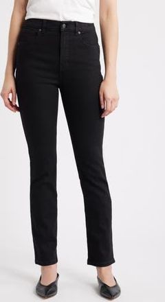 Madewell The Pencil High Waist Jeans in Black Frost at Nordstrom Rack, Size 26