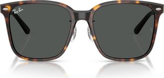 Ray-Ban Slim Square 57mm Sunglasses in Havana/dark Grey at Nordstrom