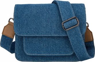 Hvisk Womens Cayman Pocket Crossbody Bag In Denim