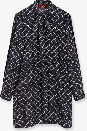 Gucci Vestito corto in twill di seta - GUCCI - gender_Woman