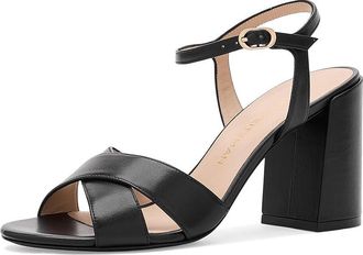 Stuart Weitzman Alyssa Block 85 Womens Sandals Black : 10.5 M, Leather