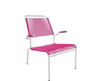 Schaffner Spaghetti-Lounger S&auml;ntis mit Lehne / Hochlehner Feuerverzinkt