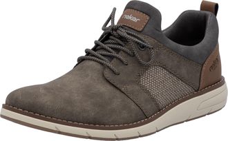 Rieker Slip-On Sneaker RIEKER, Herren, Gr. 43, braun (taupe, grau, braun), Lederimitat, Textil, Schuhe Slip-On Sneaker, Slipper, Freizeitschuh, Halbschuh mit