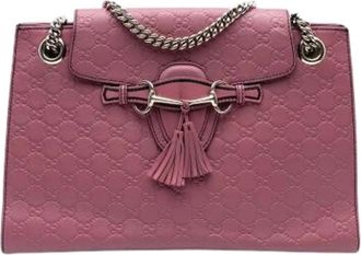 Gucci Pre-owned Shoulder Bags, female, Pink, Size: ONE SIZE Pre-owned Vintage Shoulder Bag
