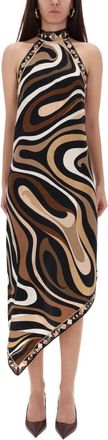 Emilio Pucci Abito Midi Con Stampa Marmo-Donna