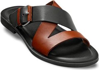 Paul Fredrick Stefano Sandal in Black/tan at Nordstrom, Size 8