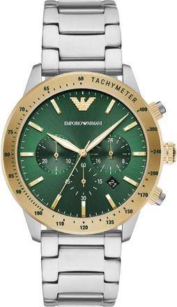 Emporio Armani Mario Chronograph - Heren - Horloges - Grijs - ONE Size - Accessoires
