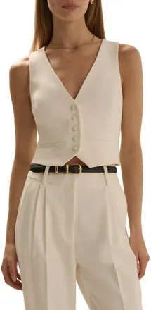 Favorite Daughter The Little Classic Vest in Pearl at Nordstrom, Size X-Small