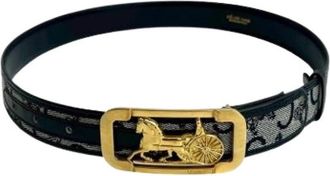Celine Pre-owned Canvas Riem - Dames - Vintage Accessoires - Blauw - ONE Size - Vintage