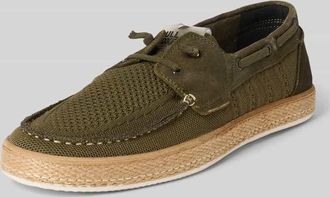 Bullboxer Bootsschuhe mit Label-Detail in Oliv, Gr&ouml;&szlig;e 41