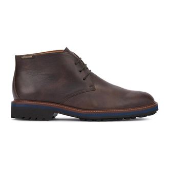Mephisto Donkerbruine Heren Enkellaars - Heren - Veterlaarzen - Bruin - 39 EU - Leer - Schoenen