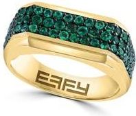 Effy Mens Emerald Signet Ring in Green at Nordstrom Rack, Size 10