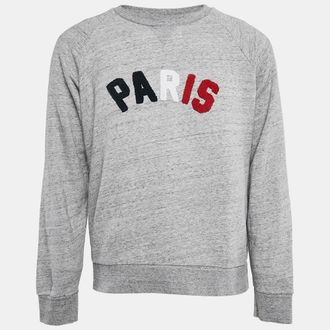 Sandro Grey M&eacute;lange Cotton Tufted Sweatshirt