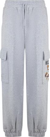 Moschino Broeken, Dames, Grijs, XS, Katoen, Cargo broek met zakken