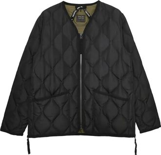 TAION V-neck quilted jacket - unisex - Polyester/Polyester/Down/Feather - L - Black