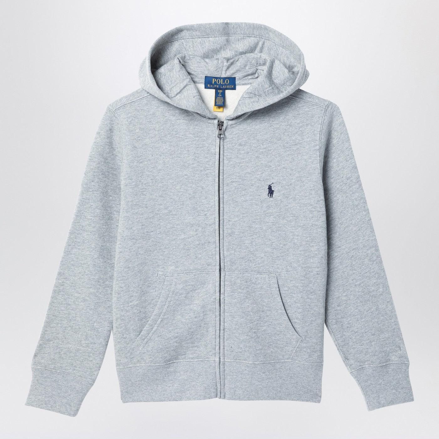 Polo Ralph Lauren Grey Cotton Blend Sweatshirt With Zip from