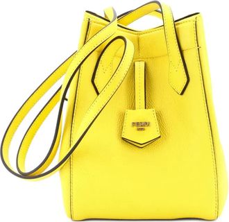 Fendi Origami Leather Mini tote bag - Giallo