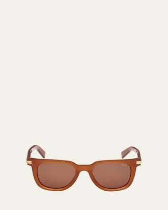 Ermenegildo Zegna Mens Square Acetate Sunglasses