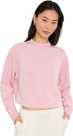 Varley Tasmin Cropped Sweat Womens Sweatshirt Zephyr Mauve : XXS, Elastane/Modal/Polyester