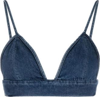 A Gold E Denim Bralette - Dames - Tops zonder mouwen - Blauw - XS - Denim - Tops