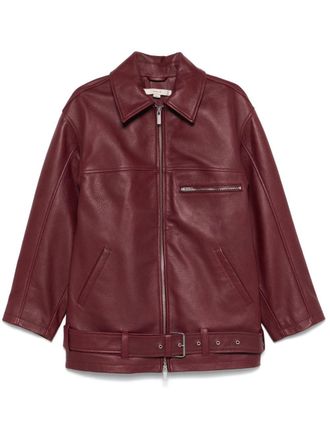 Remain leather biker jacket - women - Leather - 40 - Red