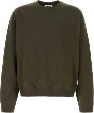 Jil Sander Olive Crew Neck Sweatshirt