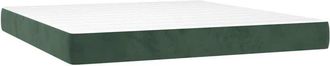 vidaXL Vidaxl - Colch&oacute;n Muelles Ensacados Terciopelo Verde Oscuro 160x220x20 Cm