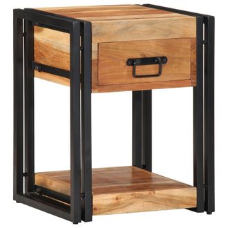 Berkfield Home Nightstands 2 pack 40x35x50 cm Solid Acacia Wood in Brown | Size: 40 x 35 x 50 cm
