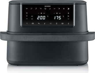 Severin Fr 2490 Freidora Doble 9 L Independiente 2600 W Freidora De Aire Caliente Negro