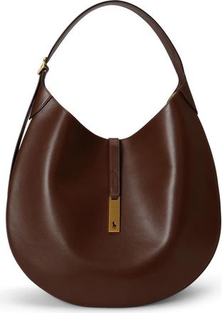 Polo Ralph Lauren Sport Calf Leather Shoulder Bag in Acorn at Nordstrom