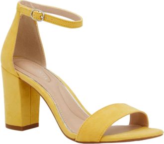 Kelly & Katie Womens Kelly & Katie Hailee Ankle Strap Heel Yellow HAILEE-YLW