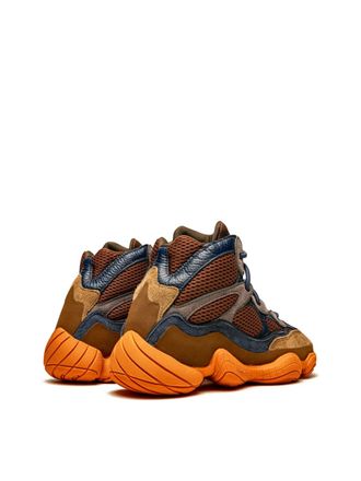 Yeezy by Kanye West Mens Adidas Yeezy 500 High Tactile Orange Sneakers Shoes >