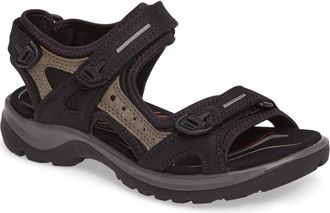 Ecco Yucatan Sandal in Black/Mole at Nordstrom, Size 10-10.5Us