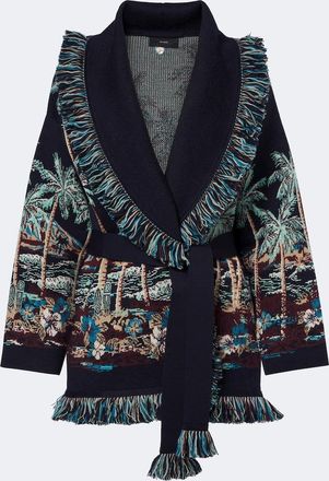 Alanui Diamond Head jacquard wool-blend cardigan