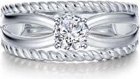 Lafonn Solitaire Simulated Diamond Ring in White at Nordstrom Rack, Size 7