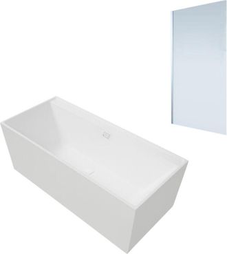 Villeroy & Boch Ba&ntilde;era Villeroy Et Boch Collaro Derecha 170 X 75 Cm Blanco Mate Con Desag&uuml;e Y Rebosadero Blanco Mate + Mampara De Ba&ntilde;era Izquierda Aurys Mist 1 Cromo