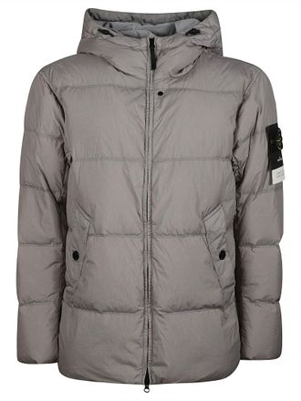 Stone Island RDS Quilted Grey Hooded Down Jacket