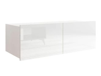 Mirjan24 Mueble Tv Remus I, Blanco + Blanco Brillante, N&uacute;mero De Puertas: 2, N&uacute;mero De Cajones: 0, 100x37x43cm