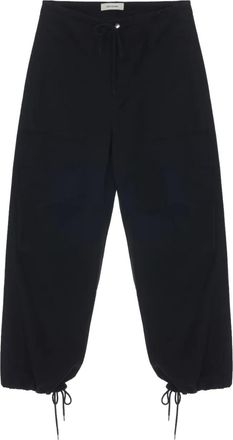 Entire studios Barren drawstring-waist cargo trousers - unisex - Organic Cotton - M - Black