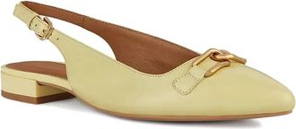 Geox Charyssa slingback flat pumps - women - Rubber/Calf Leather/Calf Leather - 37 - Yellow