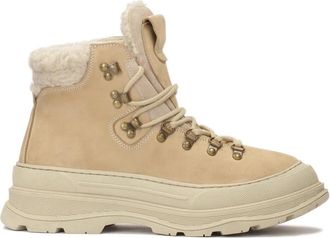 Kazar Veterschoenen van nubuckleer - Heren - Veterlaarzen - Beige - 44 EU - Leer - Schoenen