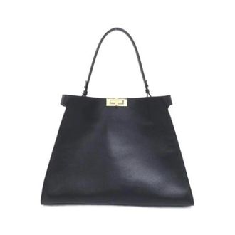 Fendi Pre-owned Way Large Calf Leather Tote Bag - Dames - Vintage Handtas - Zwart - ONE Size - Leer - Vintage