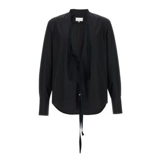 Maison Margiela Casual Shirts, male, Black, Size: L Cotton Poplin Shirt