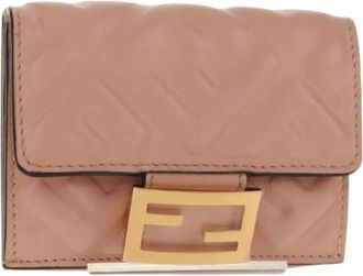 Fendi Pre-owned Wallets, female, Pink, Size: ONE SIZE Pre-owned Leather Wallet
