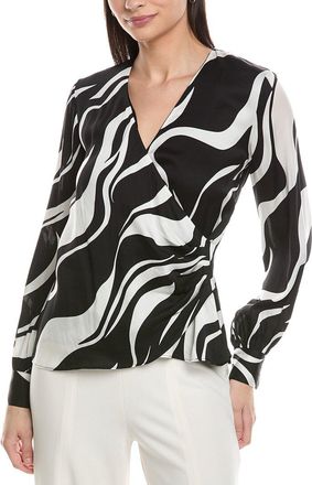 Elie Tahari Printed Silk-Blend Blouse