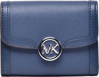 Michael Kors Portafoglio - Dames - Portefeuilles - Blauw - ONE Size - Polyester - Accessoires