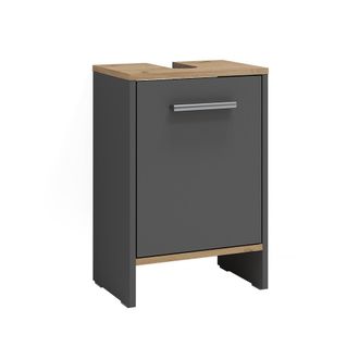 Vicco Mueble Bajo Lavabo Karli, Antracita/roble Dorado, 38.2 X 57 Cm Con La Puerta, Vicco